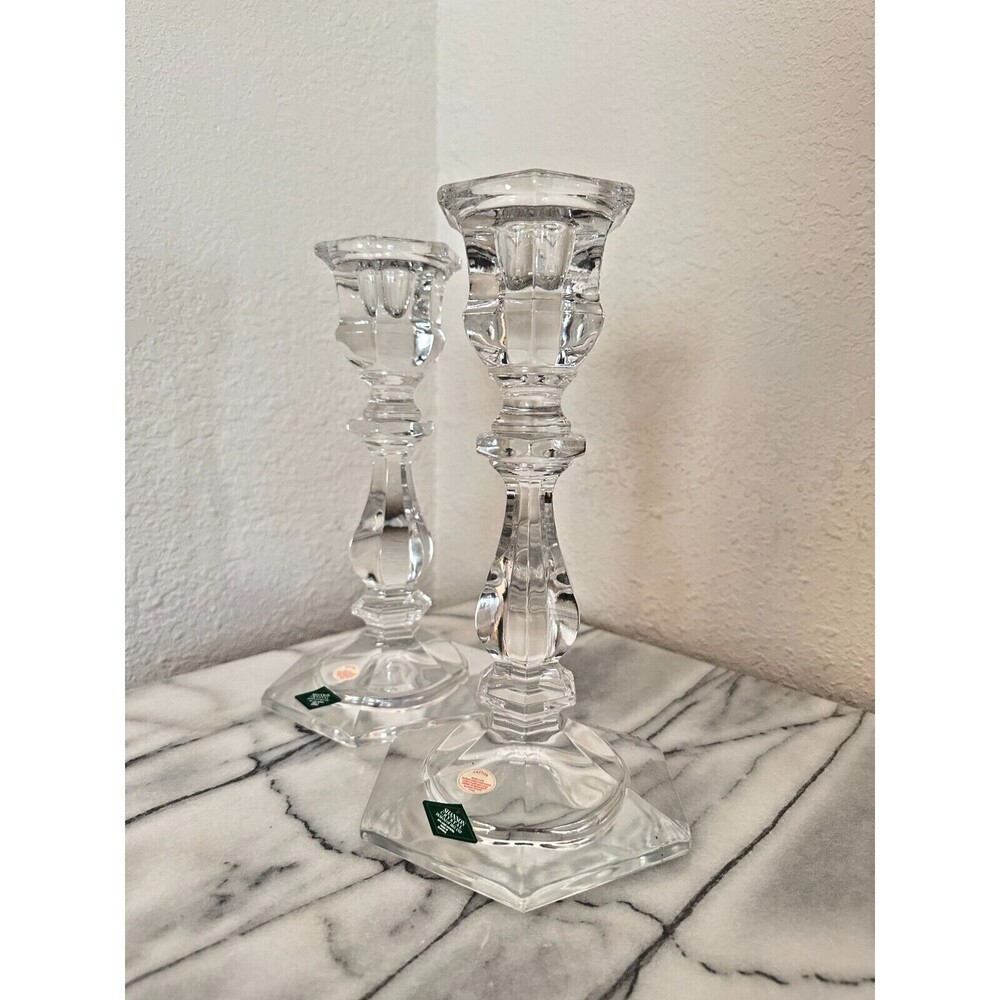 Shannon Crystal Design of Ireland Candlestick Holder 24% Lead Crystal Lot NEW